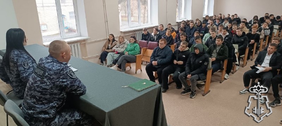 В РАМКАХ РАБОТЫ ПО ПРОФЕССИОНАЛЬНОЙ ОРИЕНТАЦИИ МОЛОДЫХ СПЕЦИАЛИСТОВ, СОТРУДНИКИ ВНЕВЕДОМСТВЕННОЙ ОХРАНЫ ПРОВЕЛИ ВСТРЕЧИ С УЧАЩИМИСЯ УЧЕБНЫХ ЗАВЕДЕНИЙ