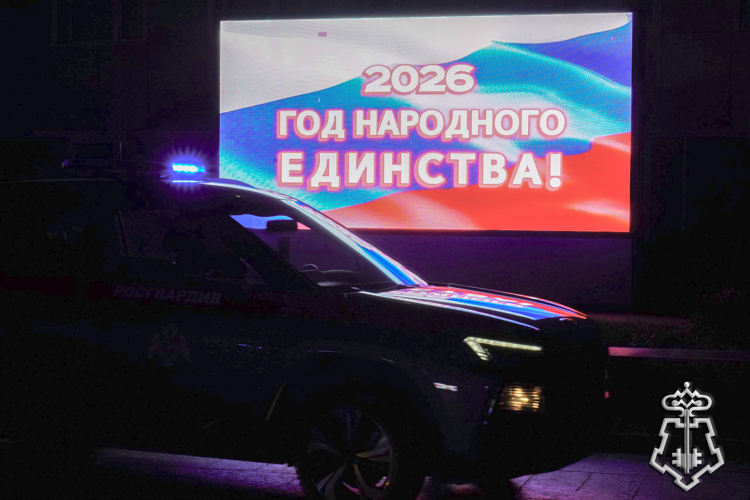 СОТРУДНИКИ ВНЕВЕДОМСТВЕННОЙ ОХРАНЫ РОСГВАРДИИ ПРОВЕЛИ ФЛЭШМОБ, ПОСВЯЩЕННЫЙ ГОДУ ЕДИНСТВА НАРОДОВ РОССИИ (ВИДЕО)